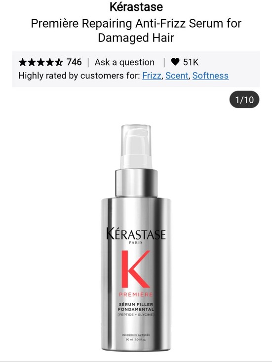 Sephora Other - NIB KERASTASE PREMIERE REPAIRING ANTI FRIZZ FILLER SERUM